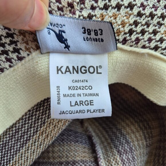 Kangol Knit Fedora-style Hat Houndstooth Jacquard Tropic Player Large - Picture 9 of 16